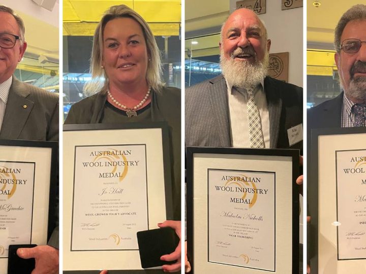 Wool Industries Australia awards four recipients with Australian Wool Industry Medal